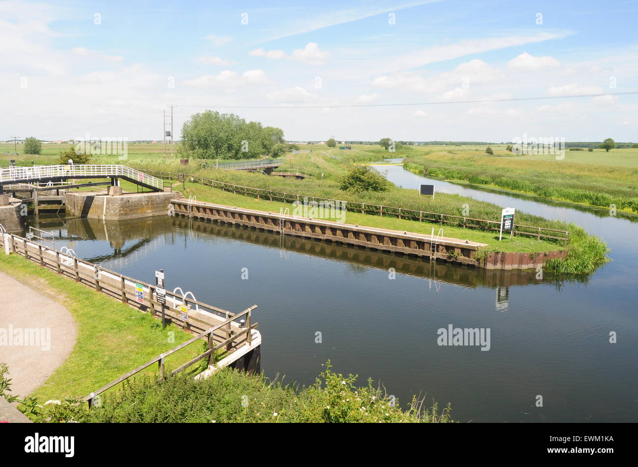 Bardney lock on the River Witham, Lincolnshire Stock Photo Alamy