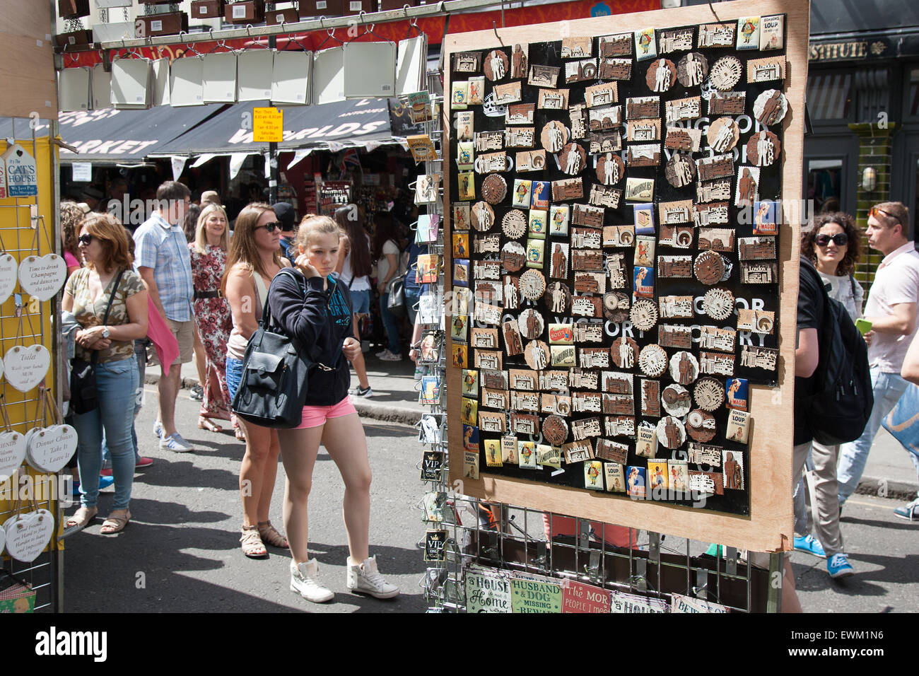 Portobello Road market North Kensington West London England Stock Photo