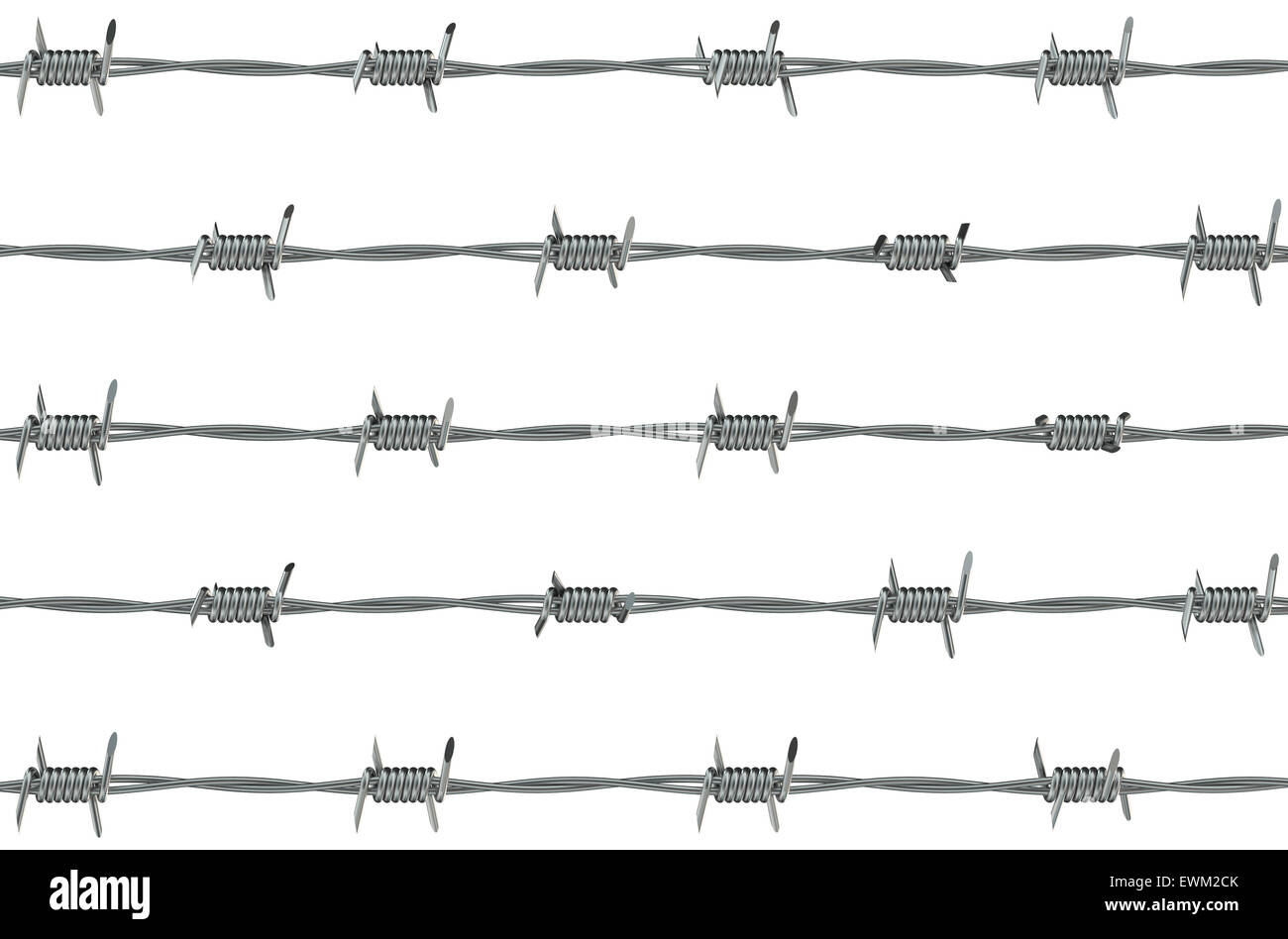 steel barbed wire on white background Stock Photo - Alamy