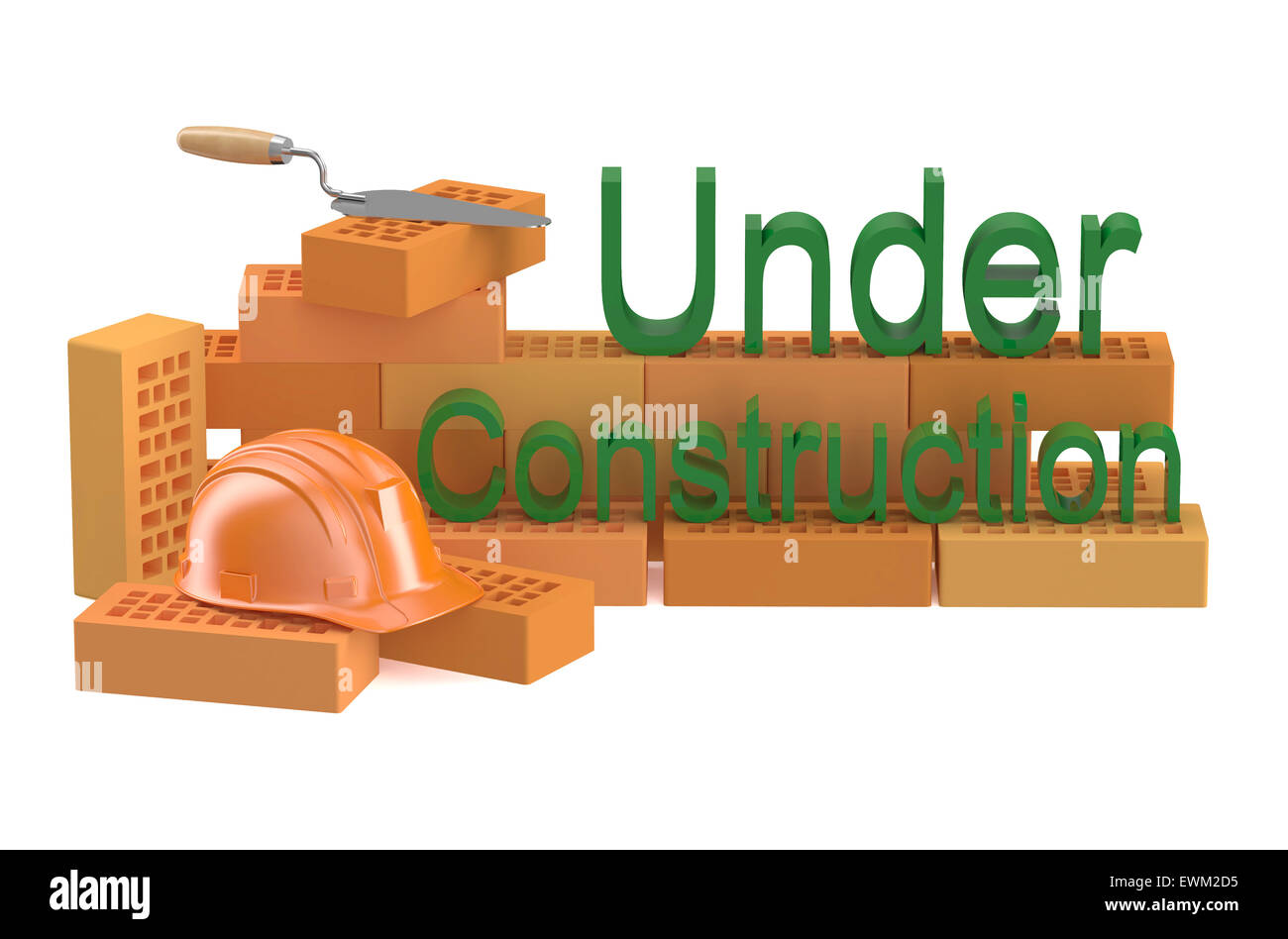 under construction and building concept isolated on white background Stock Photo