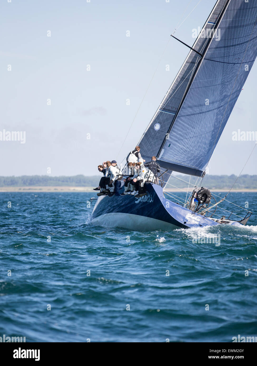 UK. 27th June, 2015. Ker 46 yacht GER7001 'Shakti' taking part in the 2015 Round the Island Race Credit:  Niall Ferguson/Alamy Live News Stock Photo