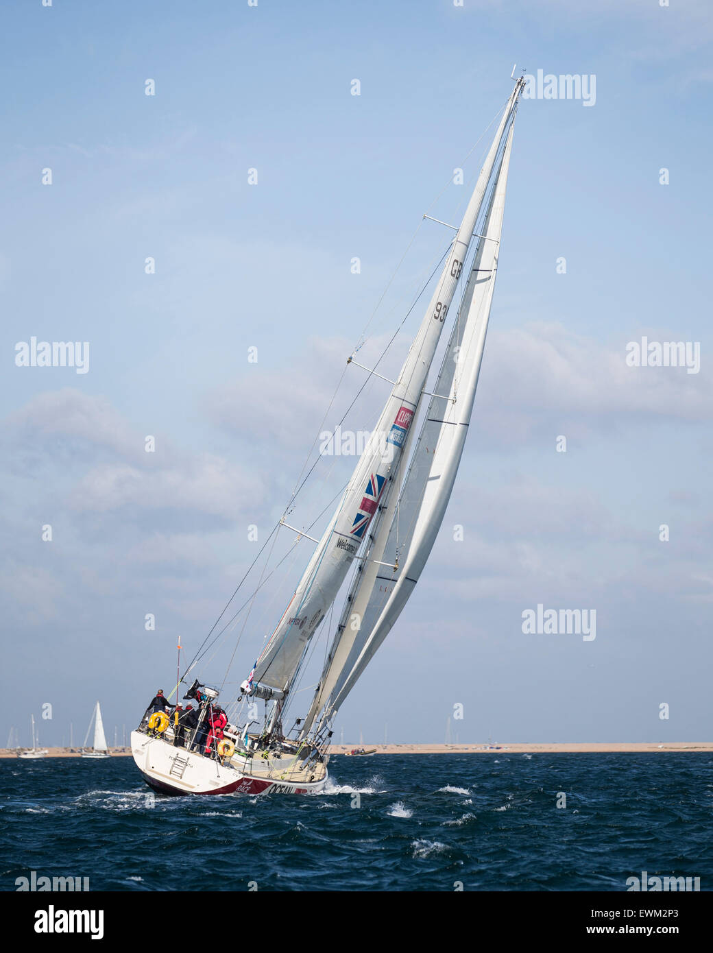 UK. 27th June, 2015. Clipper 70 CV03  in the 2015 Round the Island Race Credit:  Niall Ferguson/Alamy Live News Stock Photo
