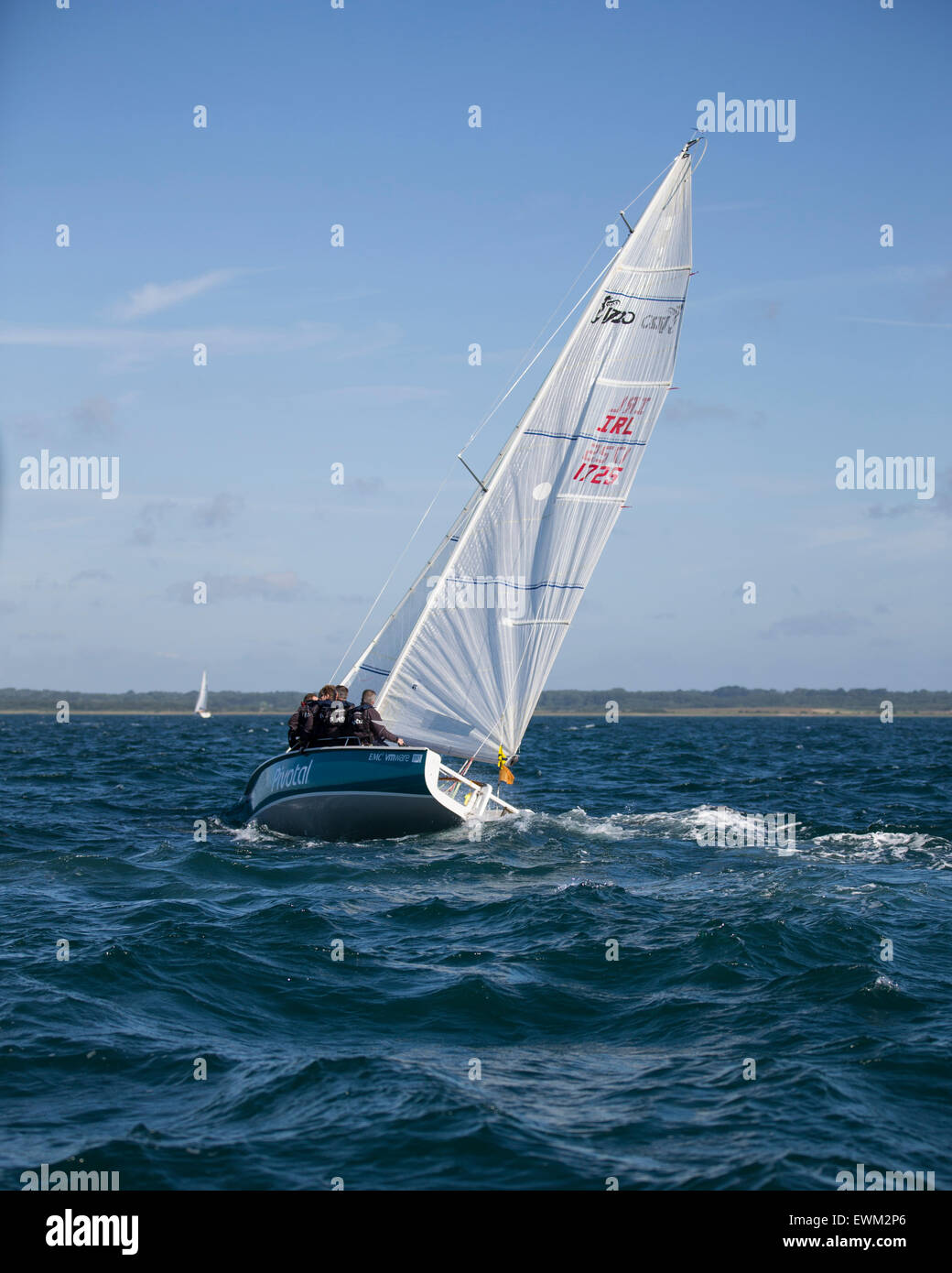 UK. 27th June, 2015. Cork 1720 IRL 1725 'Pivotal' taking part in the 2015 Round the Island Race Credit:  Niall Ferguson/Alamy Live News Stock Photo