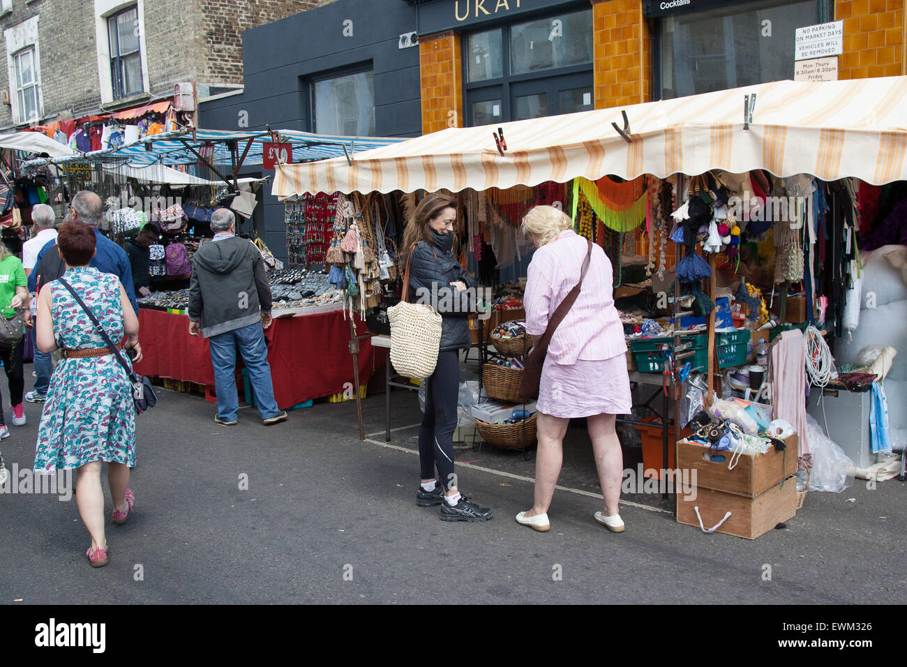 Portobello Road market North Kensington West London England Stock Photo