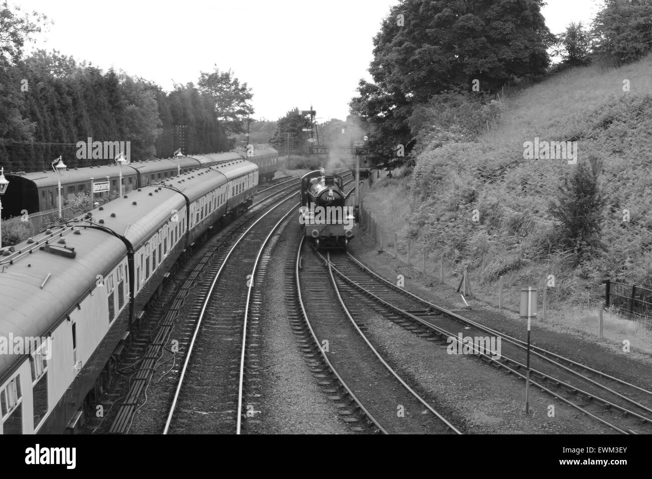 Severn Valley Steam Railway 1940's Weekend mock ww2 battles, steam railway, exibitions, entertainment, wonderful scenery Stock Photo