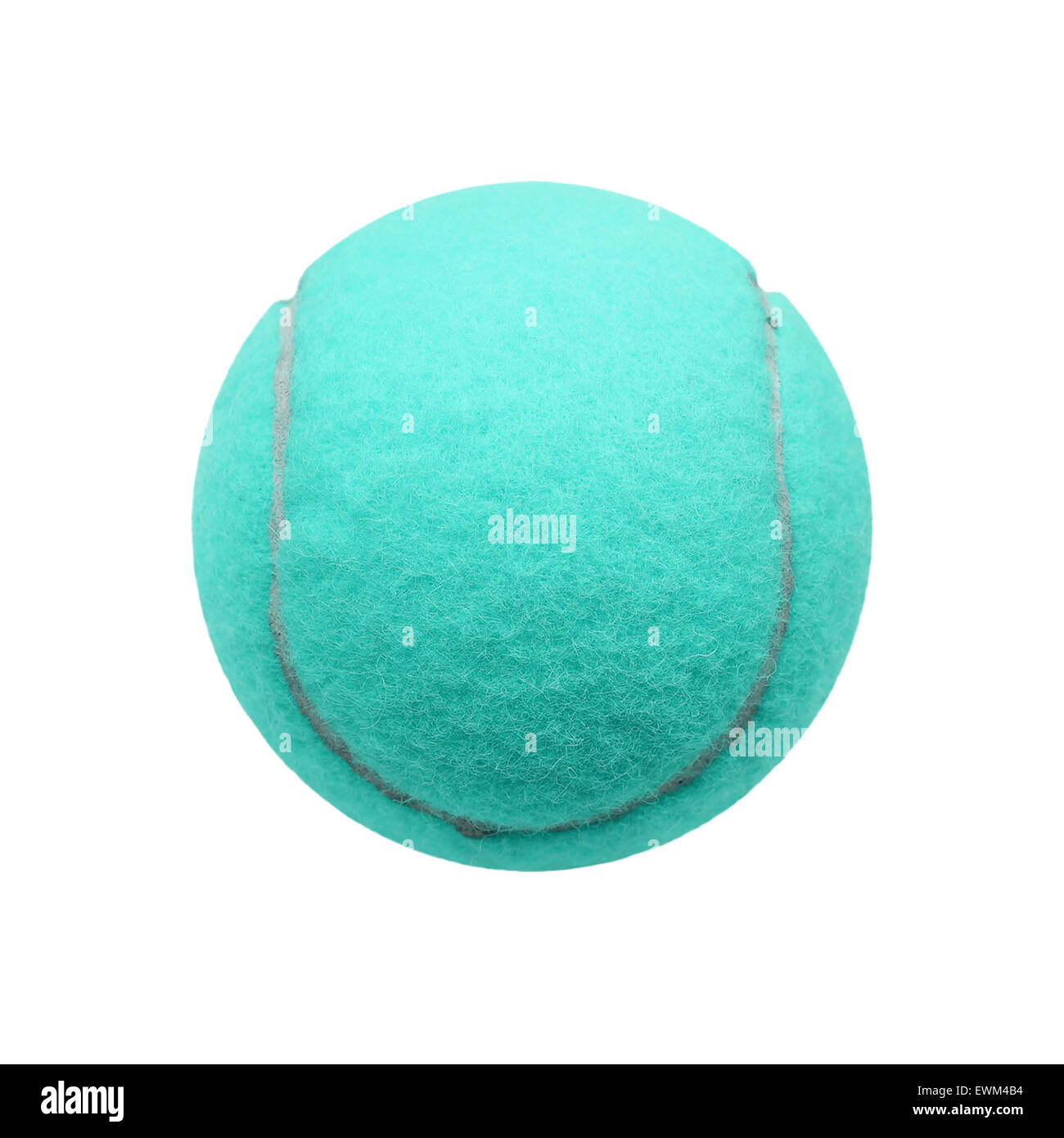 exotic blue color tennis ball isolated on white background Stock Photo