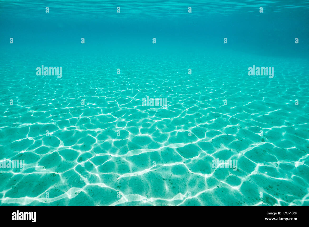 Sunlight reflecting on a sandy shallow sea depth, background pattern, Egypt Stock Photo