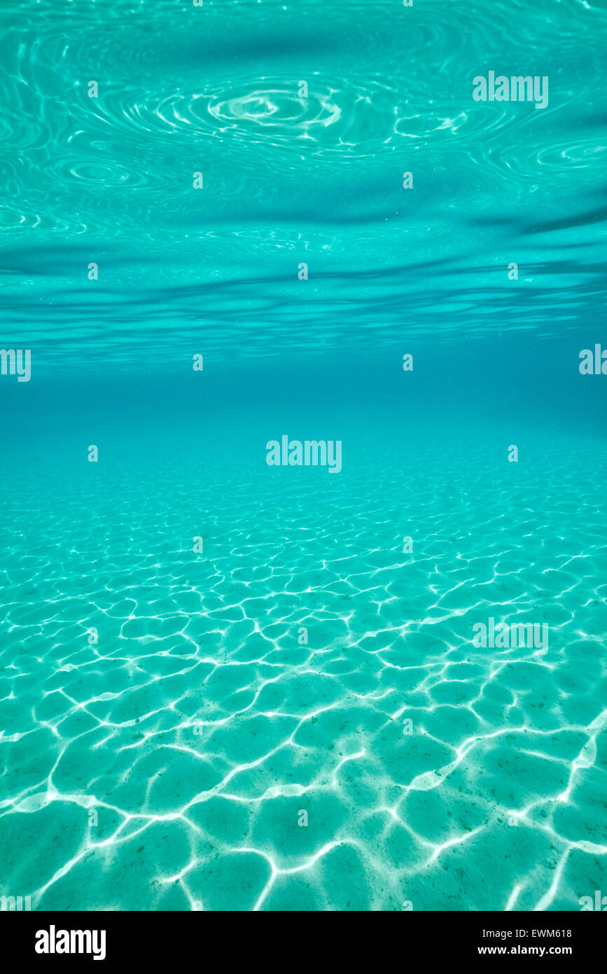 Sandy shallow sea depth, underwater, background, pattern, Egypt Stock Photo