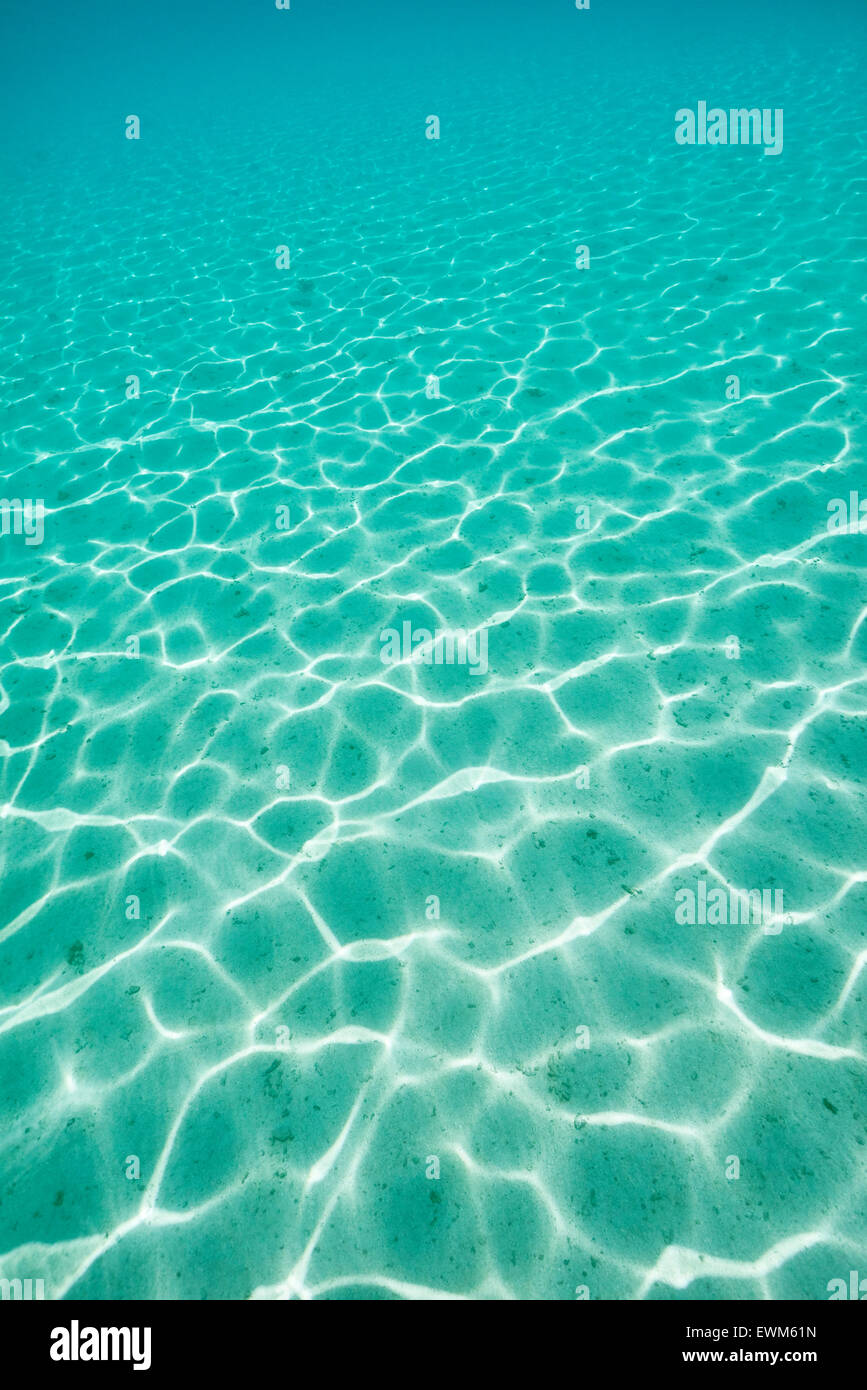 Sandy shallow sea depth, underwater, clear water background, pattern, Egypt Stock Photo