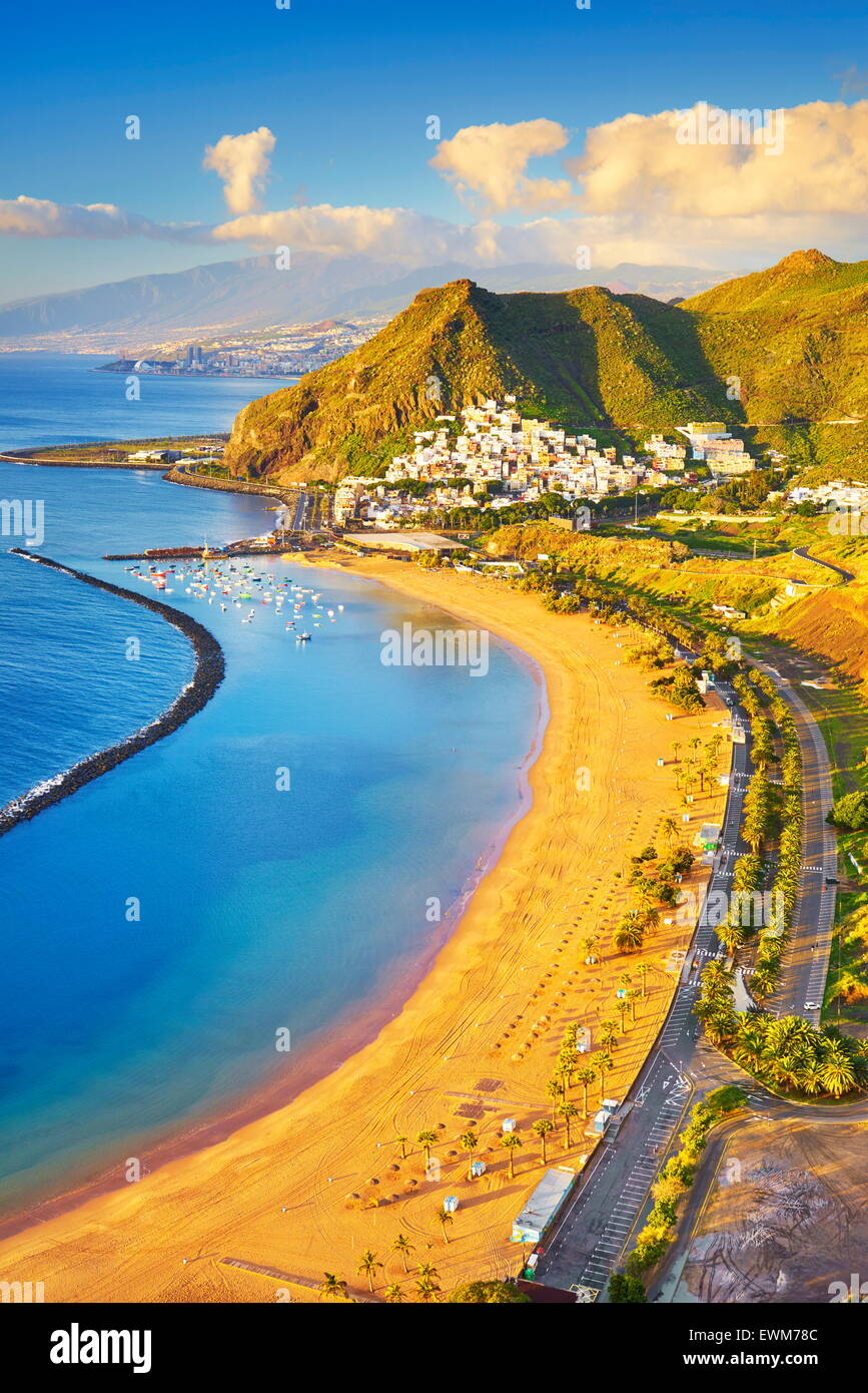Teresitas Beach and San Andres, Tenerife, Canary Islands, Spain Stock Photo