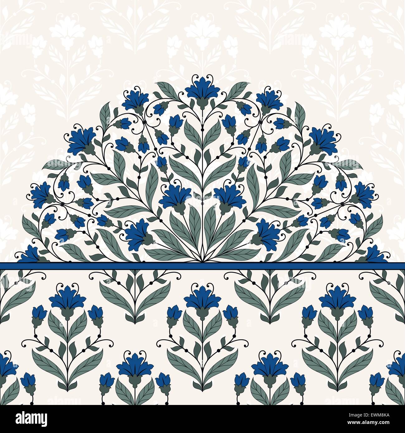 Invitation card with floral ornament Stock Vector Image & Art - Alamy
