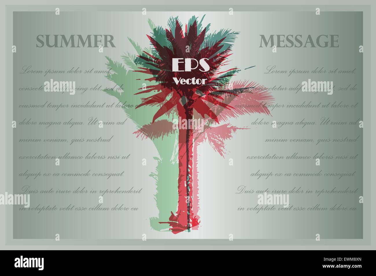 Template with palm trees Stock Vector Image &amp; Art - Alamy