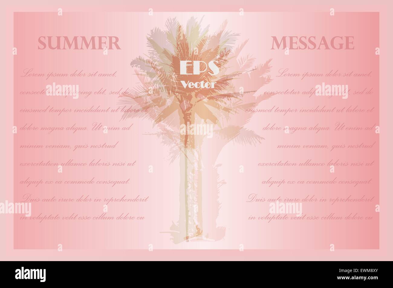 Template with palm trees Stock Vector Image &amp; Art - Alamy