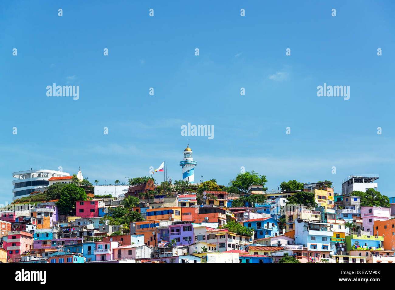 Santa Ana hill view in Guayaquil, Ecuador Stock Photo