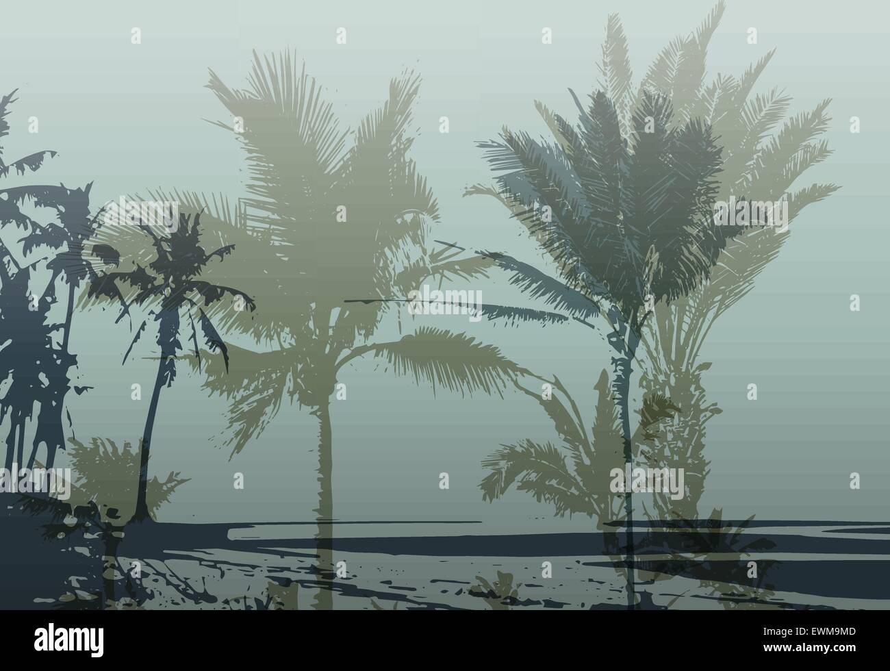 Palm tree print Stock Vector Image &amp; Art - Alamy