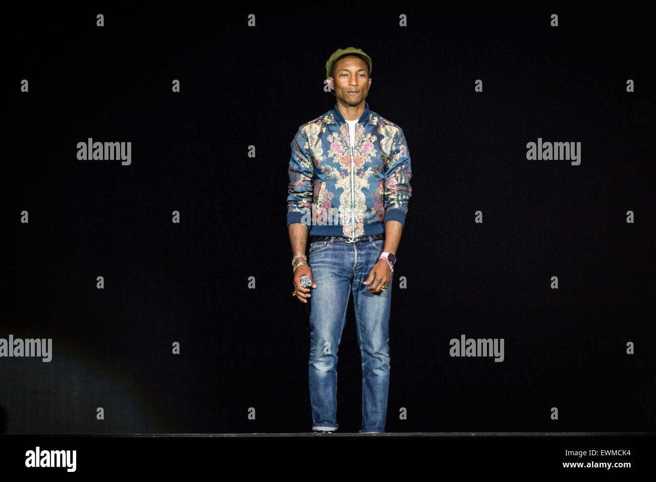 Pharrell Williams performs live at Pinkpop Festival 2015 in Netherlands © Roberto Finizio / Alamy News Stock Photo