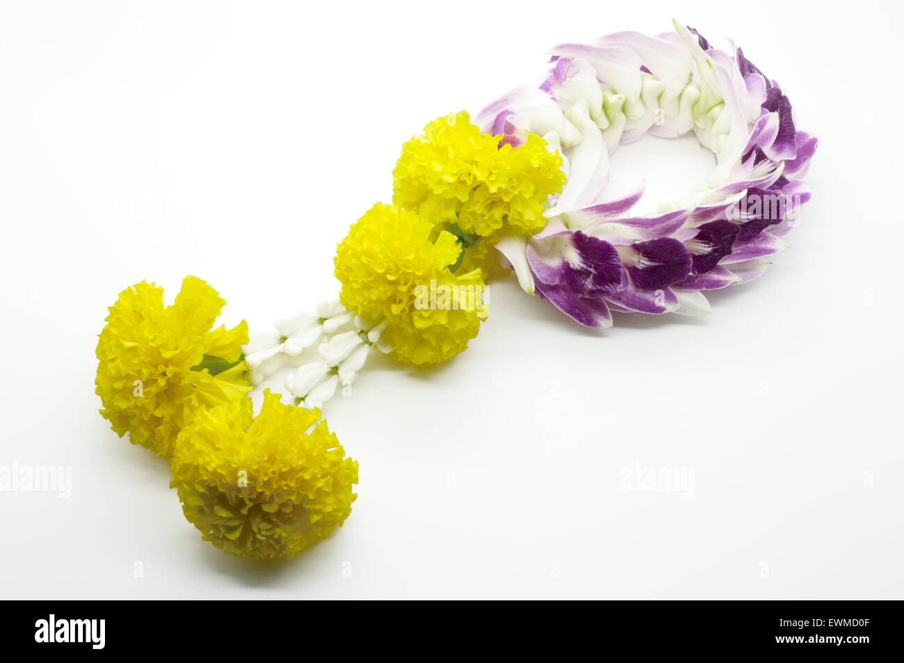 Thai traditional floral garland Stock Photo - Alamy