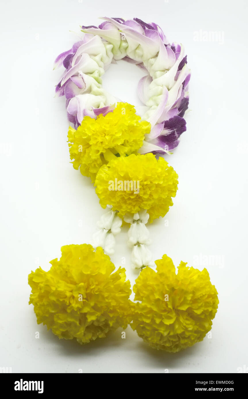 Thai traditional floral garland Stock Photo - Alamy