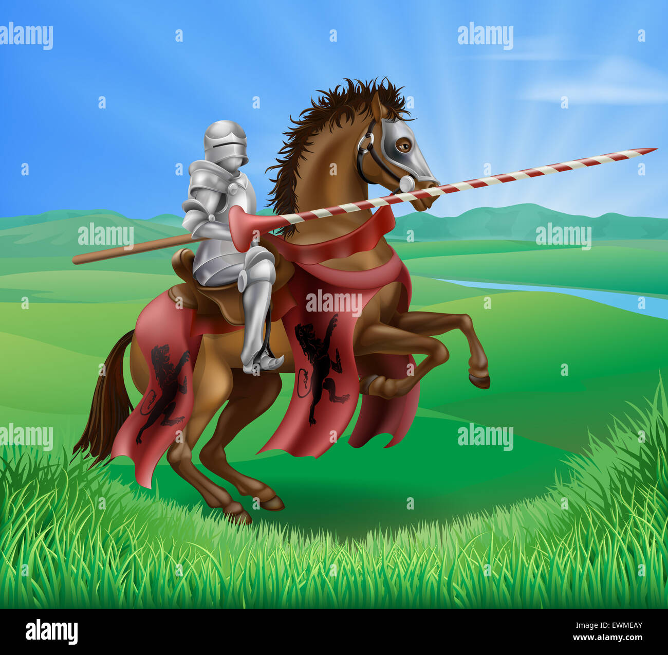 Medieval knight horseback hi-res stock photography and images - Alamy