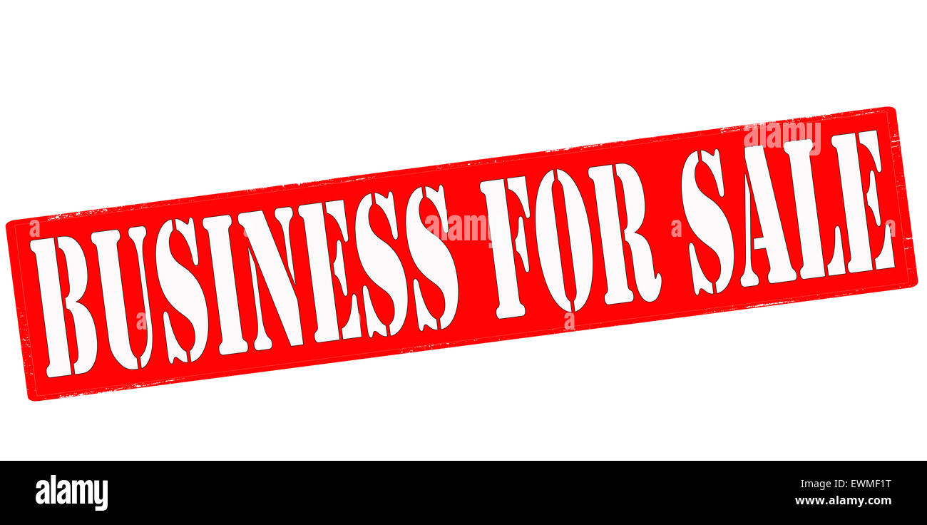 Rubber stamp with text business for sale inside, illustration Stock