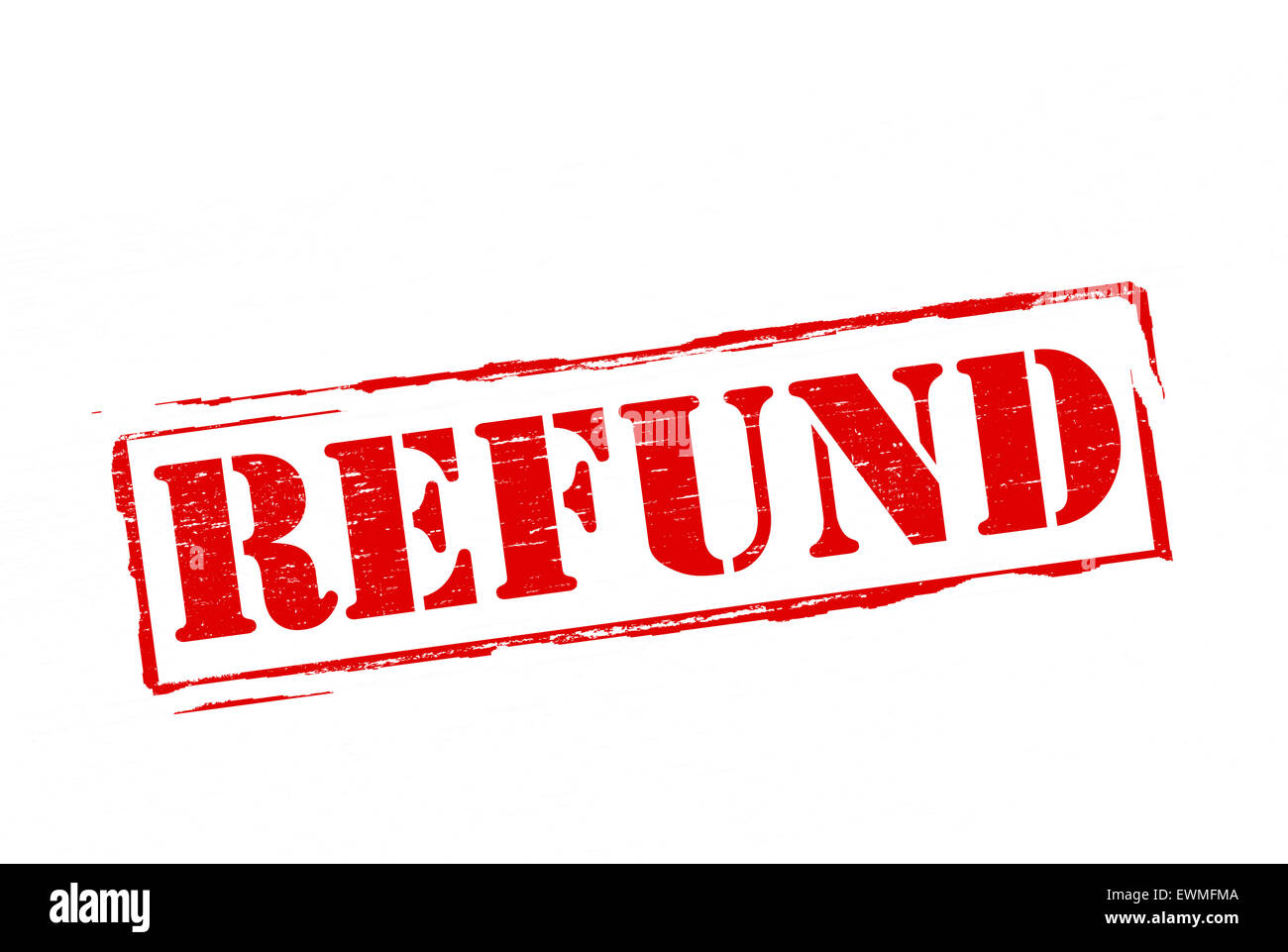Stamp with word refund inside, illustration Stock Photo - Alamy