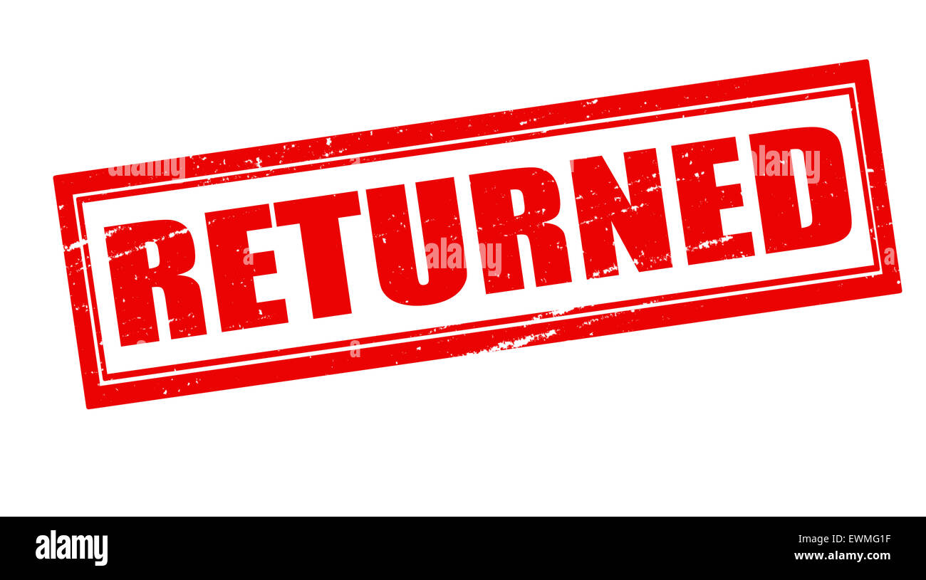 Stamp with word returned inside, illustration Stock Photo Alamy