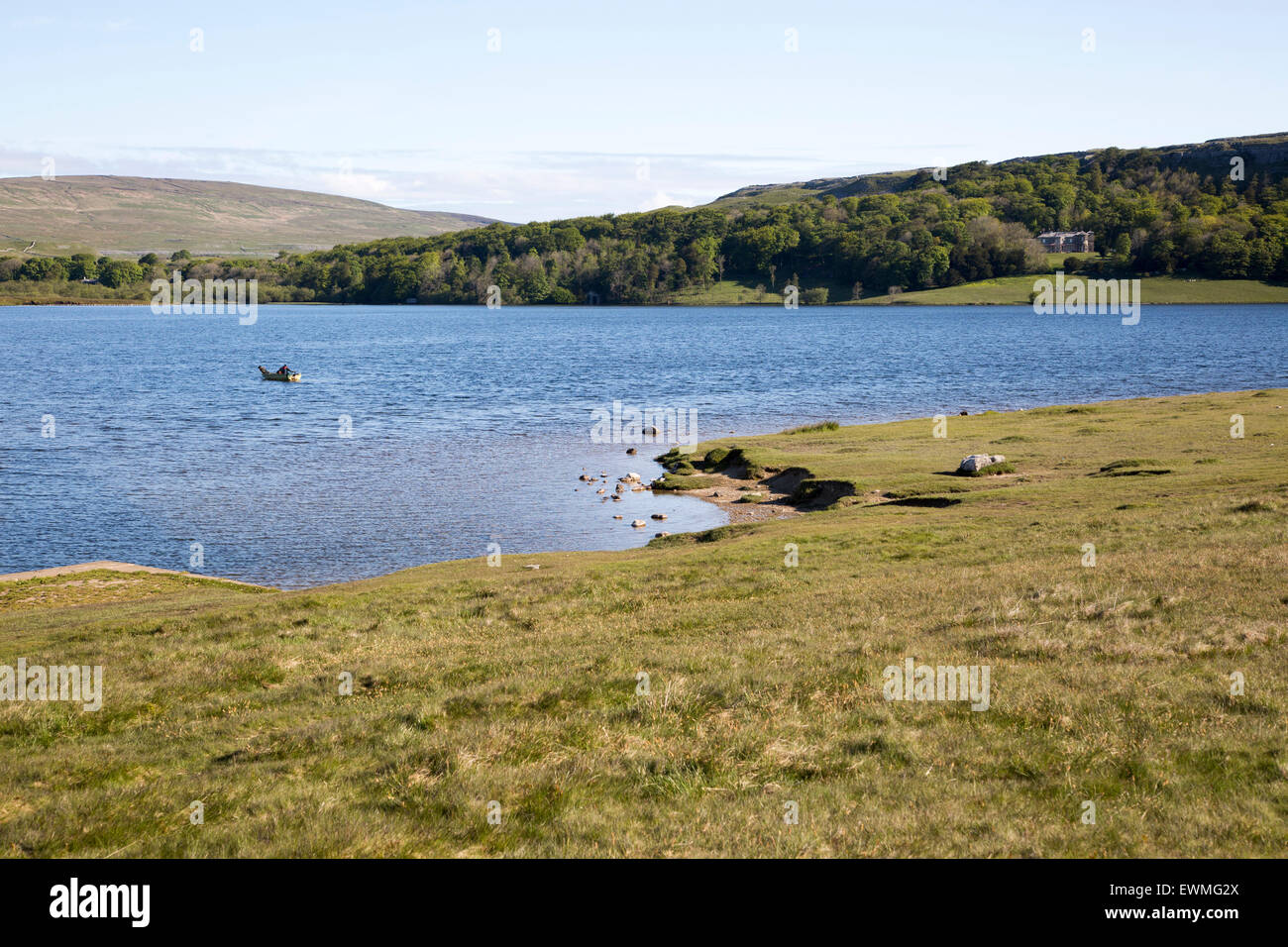 Malham Tarn lake, Yorkshire Dales national park, England, UK Stock Photo