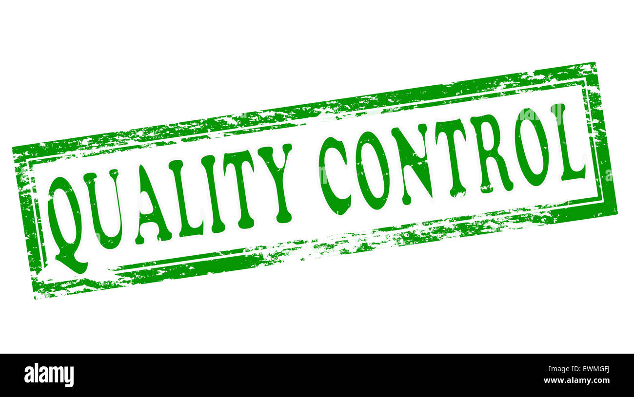 Stamp with text quality control inside, illustration Stock Photo - Alamy