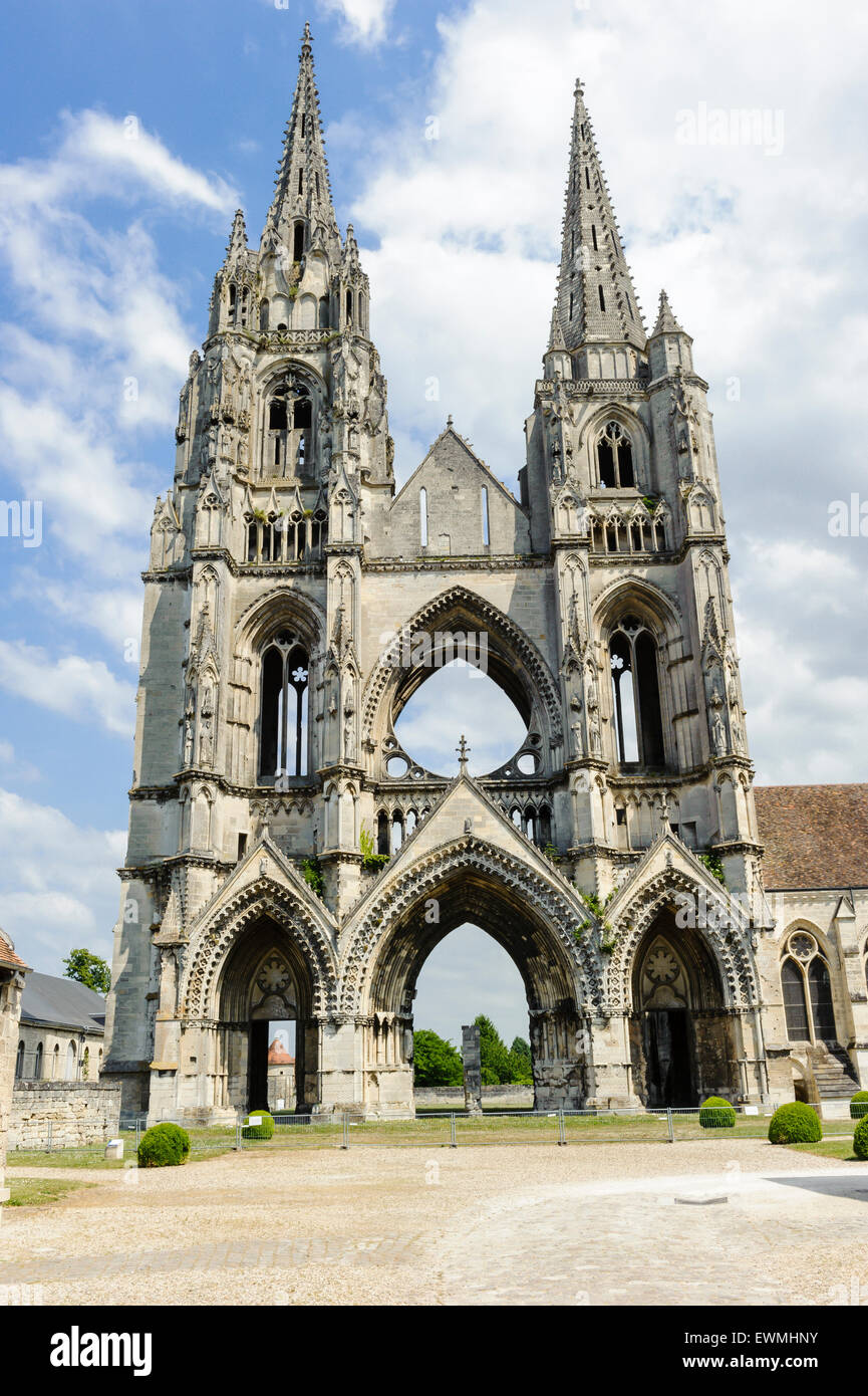Soissons, Abbey of St. Jean des Vignes Stock Photo