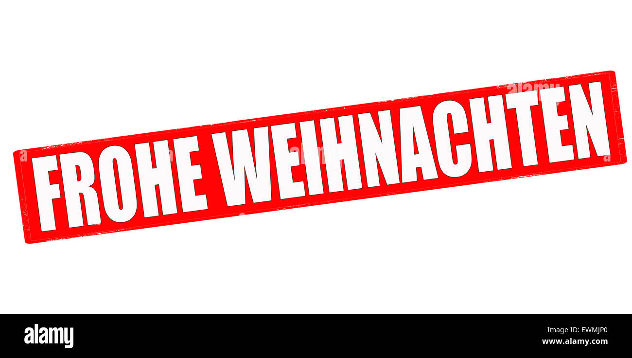 Stamp with text Merry Christmas in German language inside, illustration Stock Photo Alamy