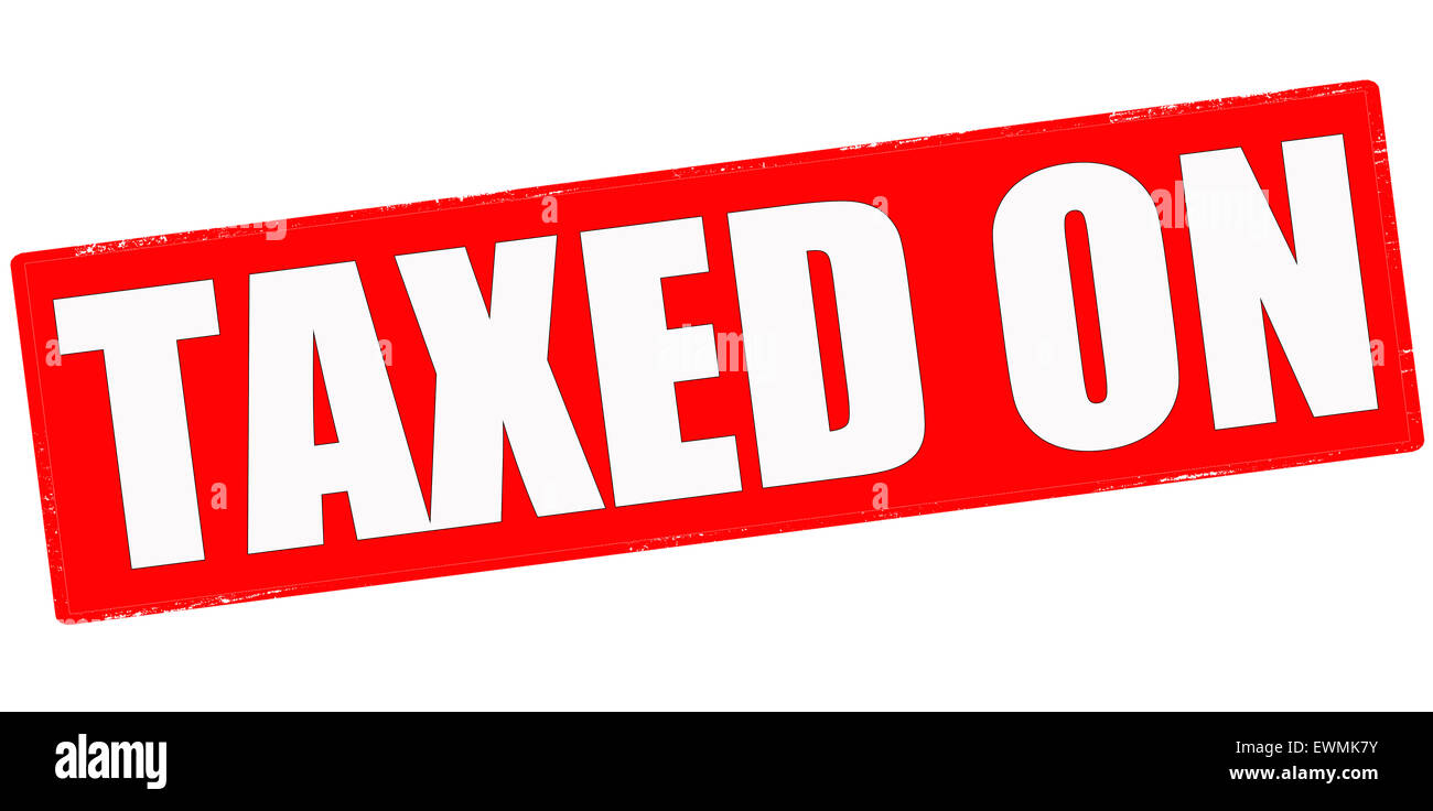 Stamp with text taxed on inside, illustration Stock Photo Alamy