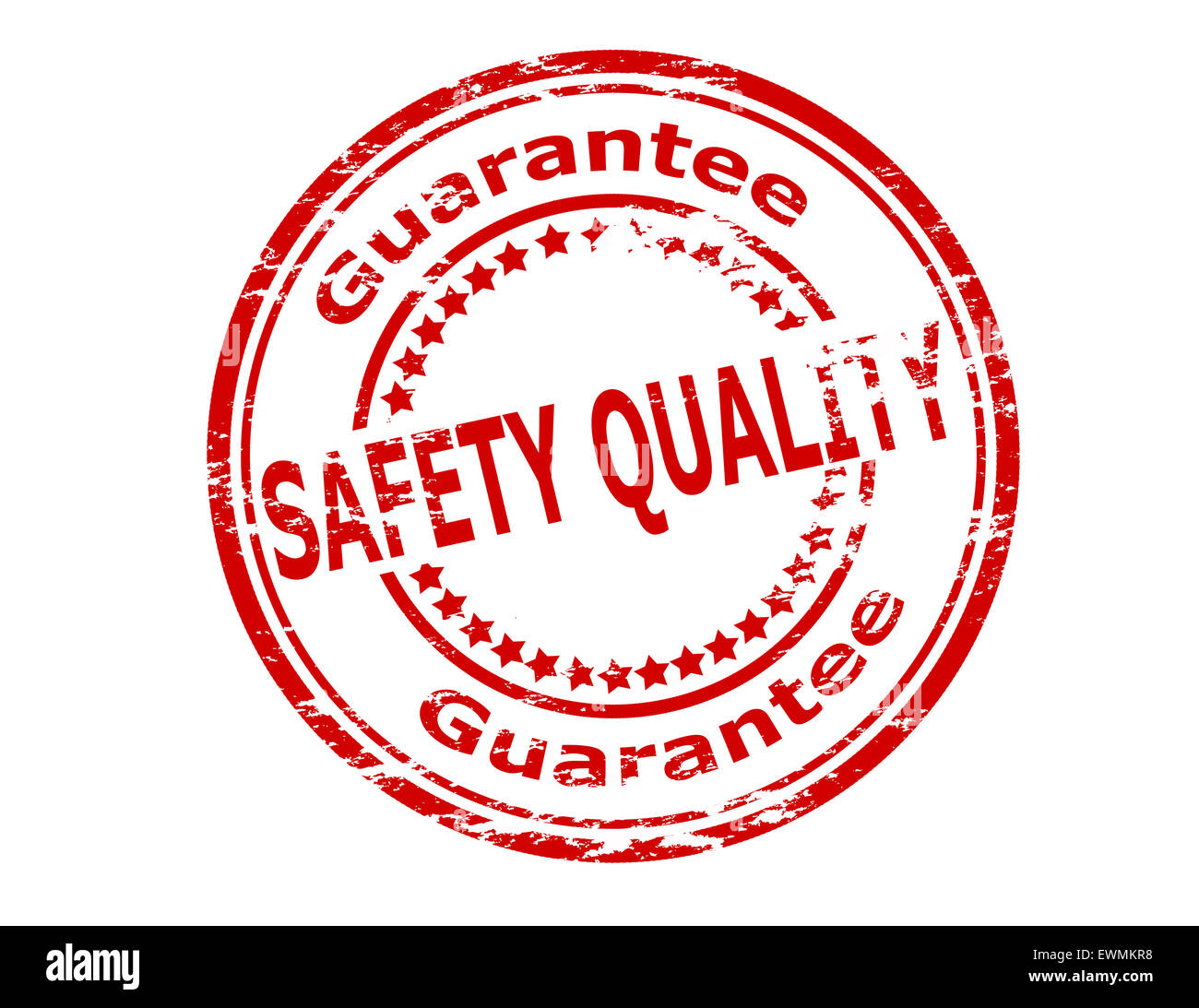 Stamp with text safety quality inside, illustration Stock Photo - Alamy