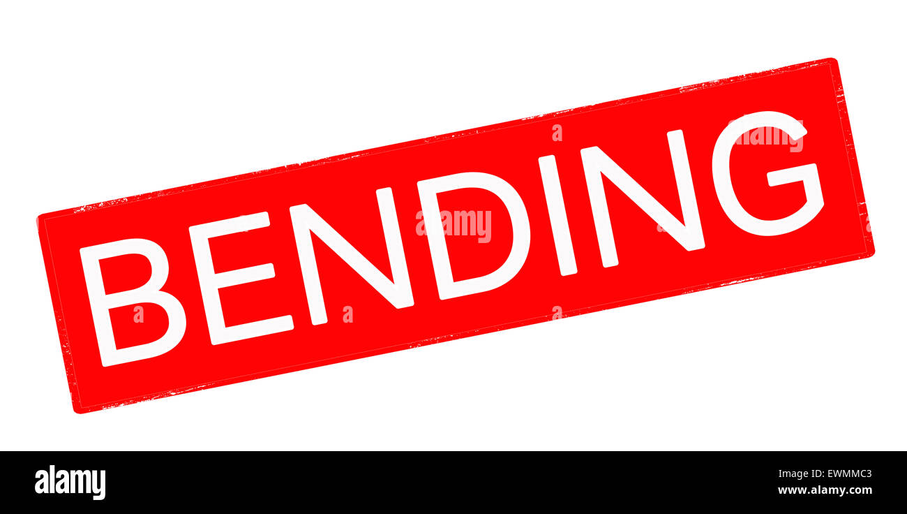 Rubber stamp with word bending inside, illustration Stock Photo Alamy