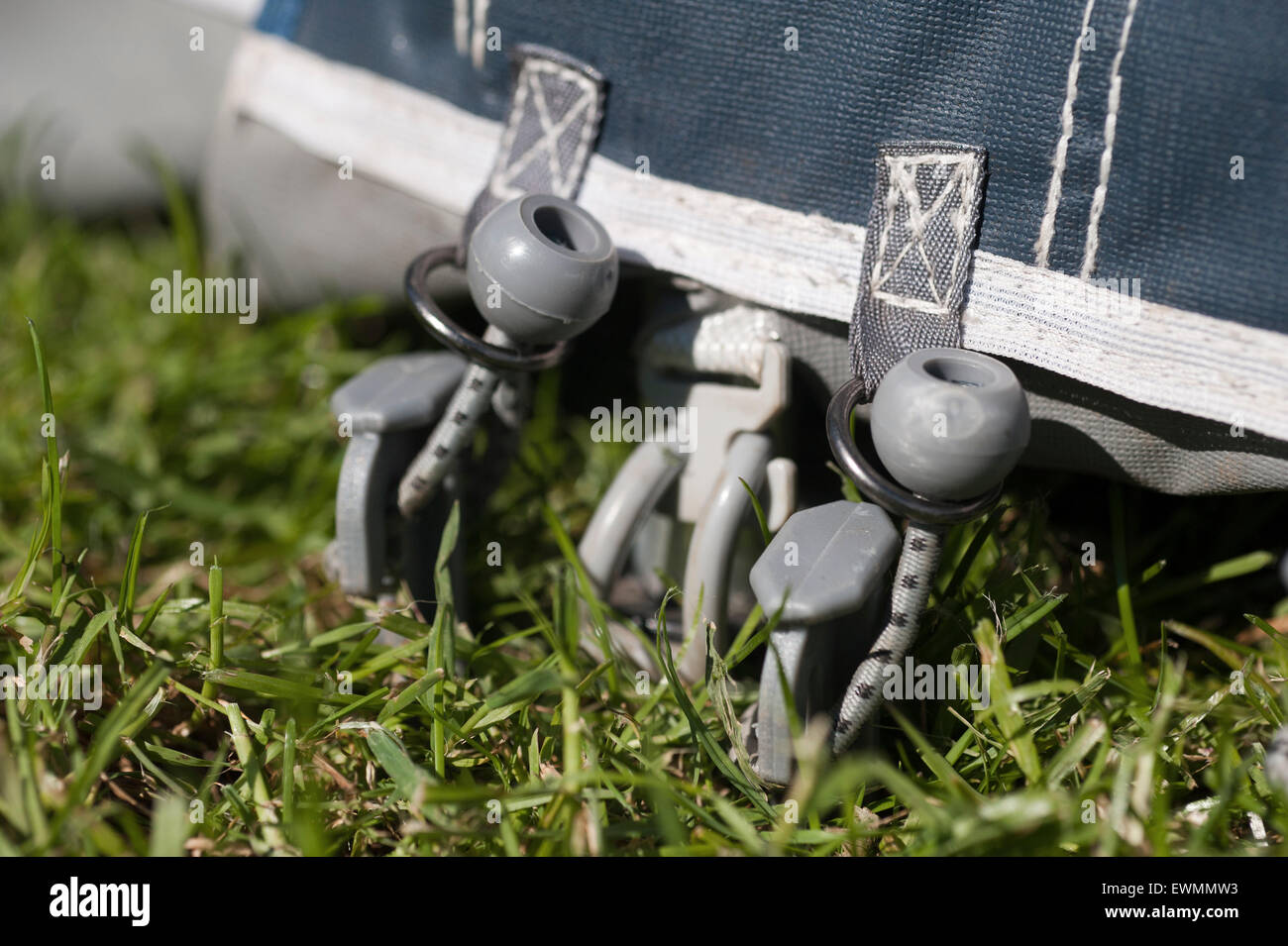 caravan awning fastenings Stock Photo