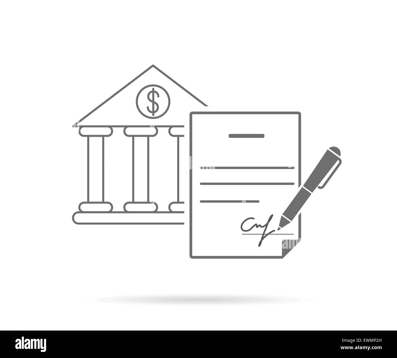 Signing contract Stock Vector