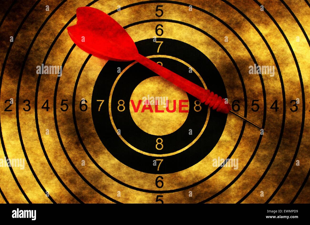 Target Valuation Value target on grunge background Stock Photo - Alamy
