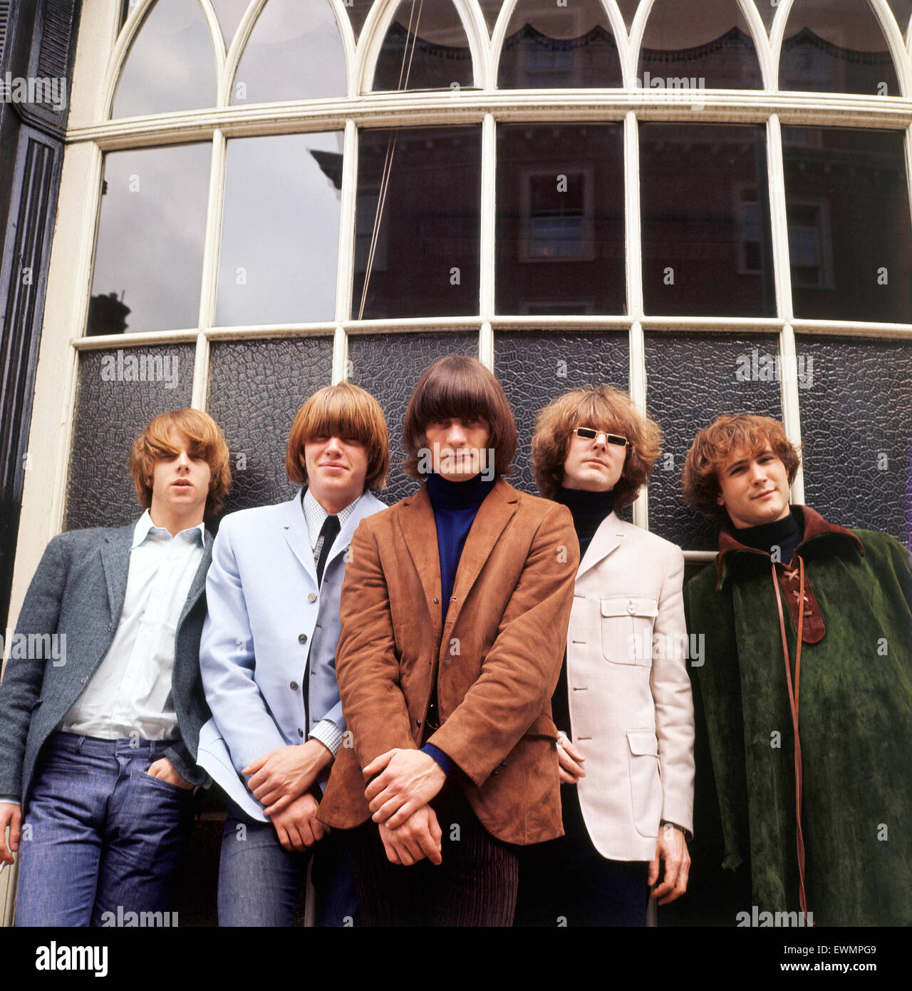 THE BYRDS  US group in 1965 from left: Chris Hillman, Michael Clarke, Gene Clarke, Roger McGuinn, David Crosby. Photo : Tony Gale Stock Photo
