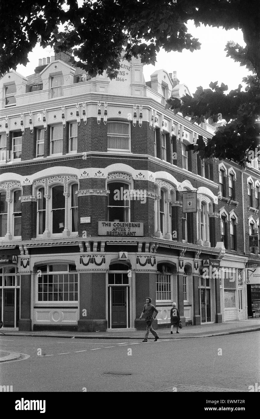 The Coleherne After 7 Restaurant, Coleherne Road, Earls Court, London, SW7, 11th September 1971. Stock Photo