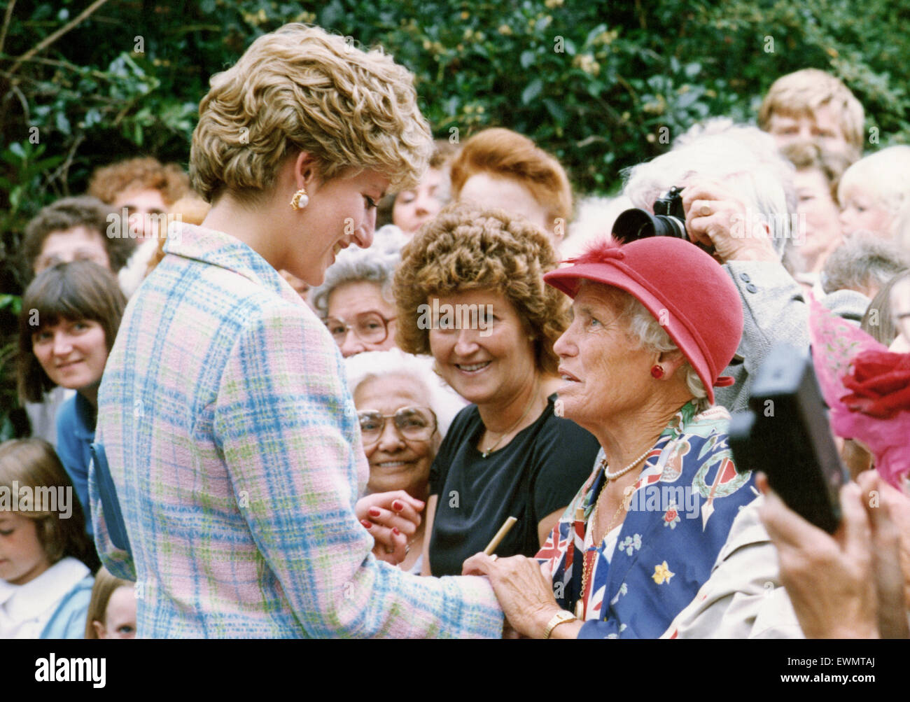 Princess Diana, North East visit to Relate Charity. 5th August 1992. Stock Photo