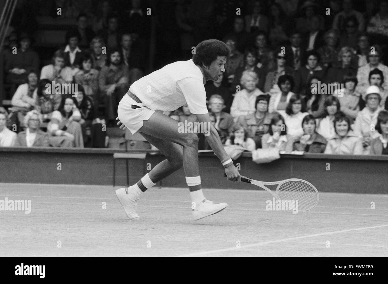 Arthur Robert Ashe, Jr. (July 10, 1943 - February 6, 1993) was an American World No. 1 professional tennis player Ashe, an African American, was the first black player selected to the United States Davis Cup team and the only black man ever to win the sin Stock Photo