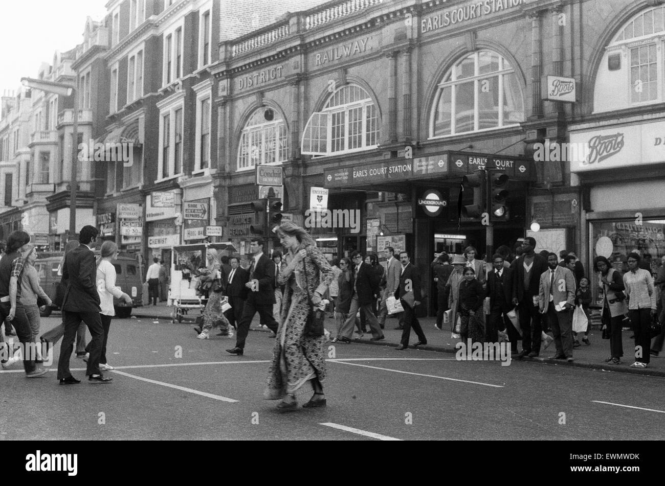 Earls Court Station, Earls Court, London, 11th September 1971. Stock Photo