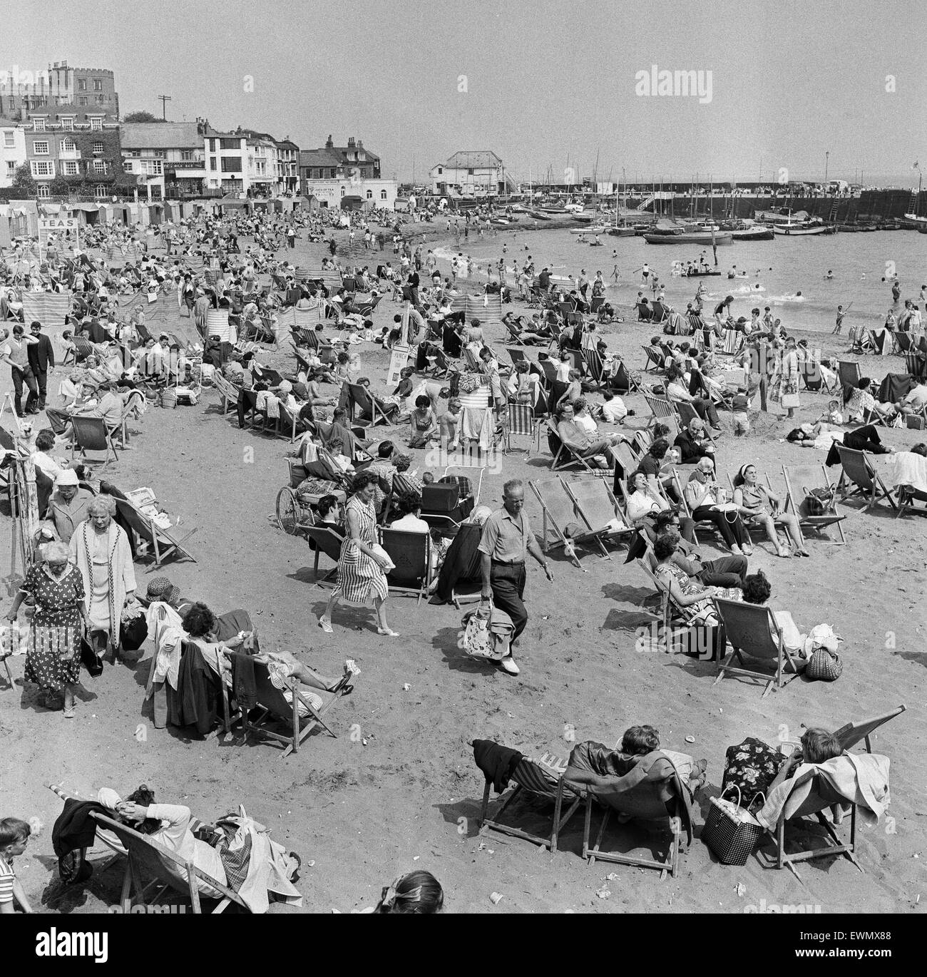 Holiday scenes in Broadstairs, Kent. August 1963. Stock Photo