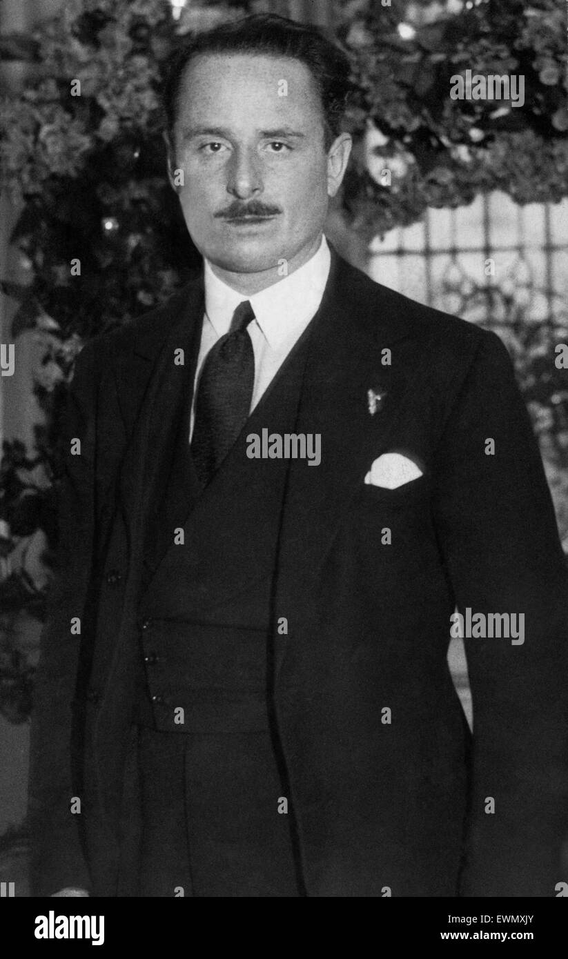Sir Oswald Ernald Mosley, 6th Baronet  (16 November 1896 - 3 December 1980) was an English politician, known principally as the founder of the British Union of Fascists (BUF). He was a Member of Parliament for Harrow from 1918 to 1924, for Smethwick from Stock Photo