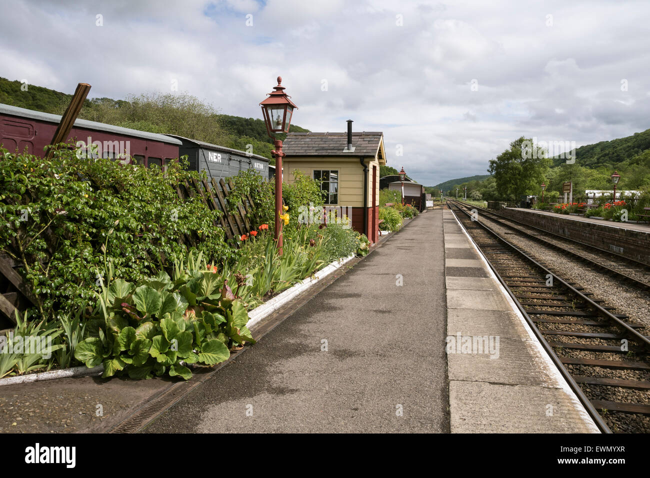 Levisham Railway Station. North York Moors Railway. Stock Photo