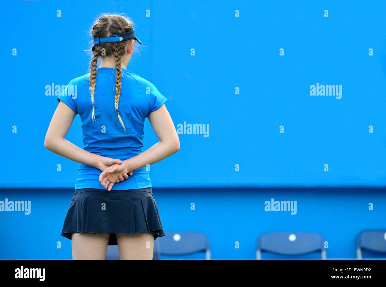 Ball girl at the Aegon International tournament at Eastbourne, 2015 Stock Photo Alamy