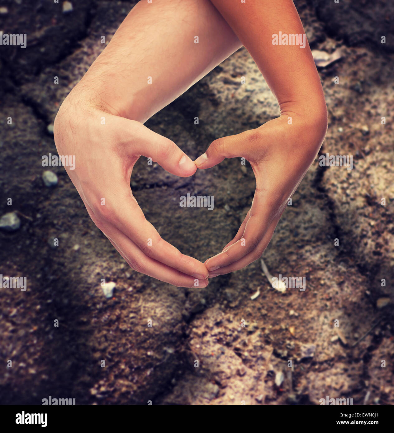 woman and man hands showing heart shape Stock Photo - Alamy