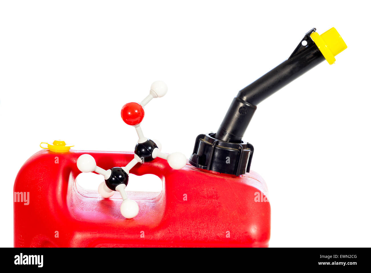 Ethanol and red gas can Stock Photo Alamy
