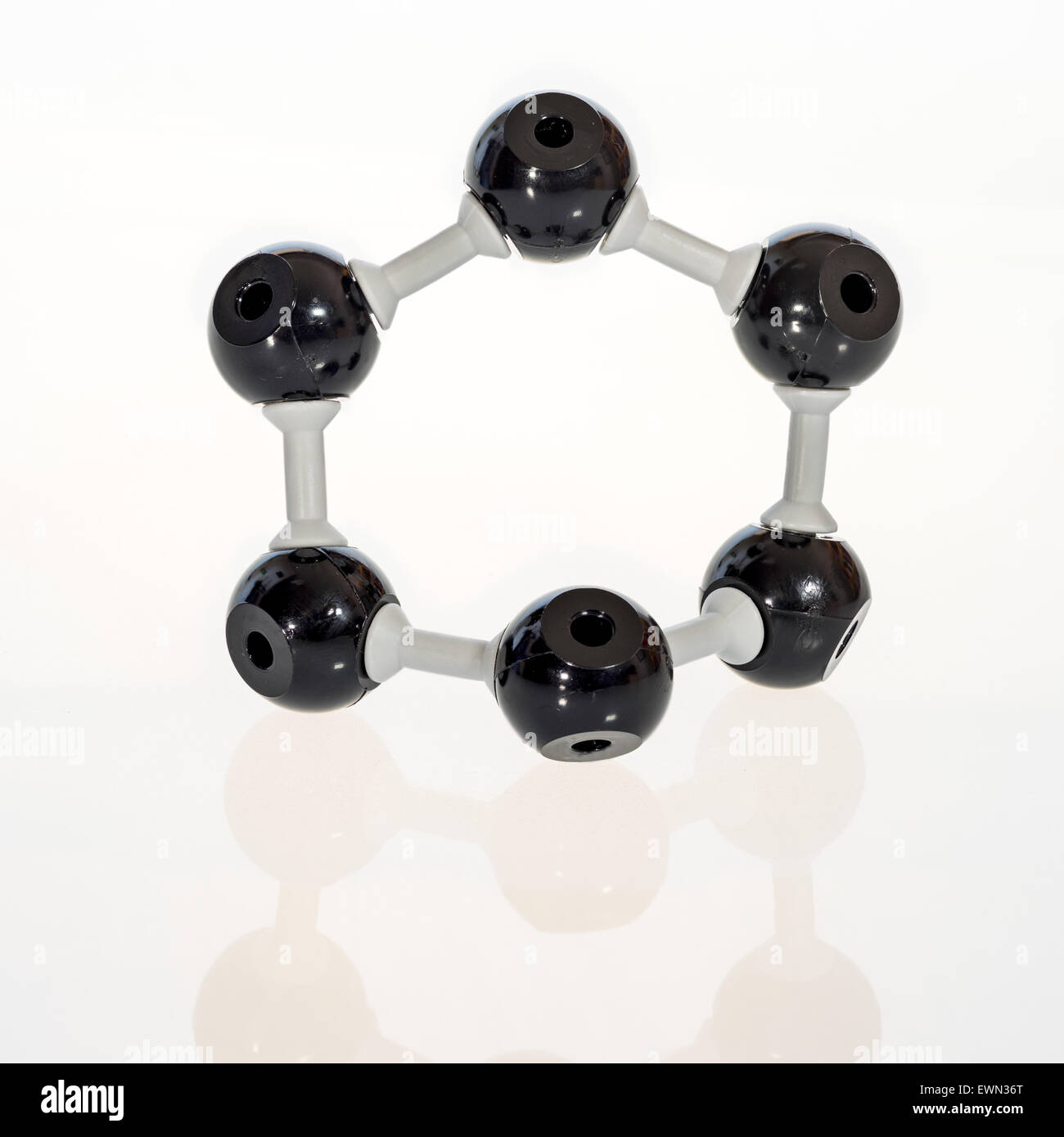 Carbon atom structure model Stock Photo