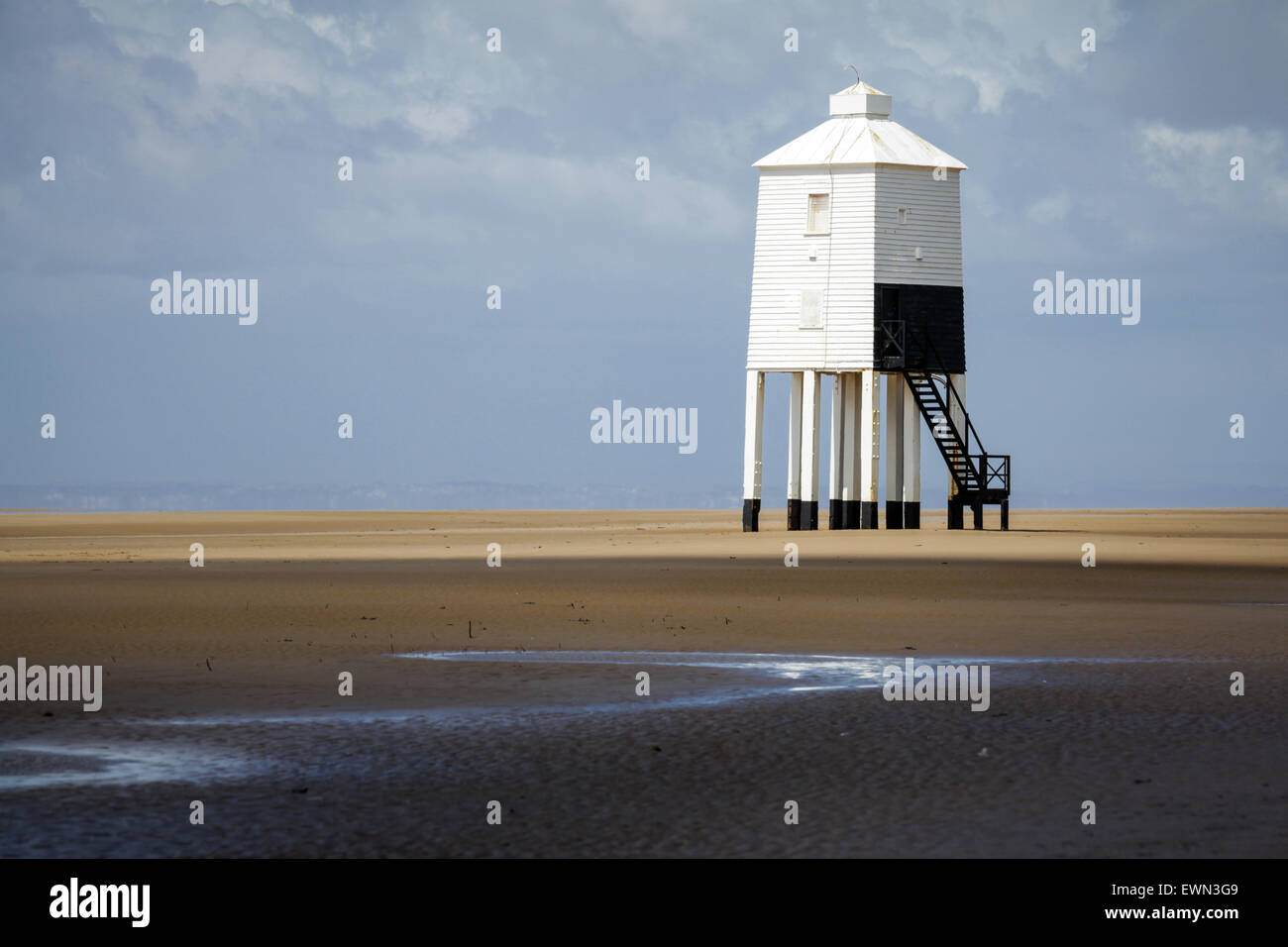 The lower lighthouse at Burnham-on-Sea in Somerset Stock Photo