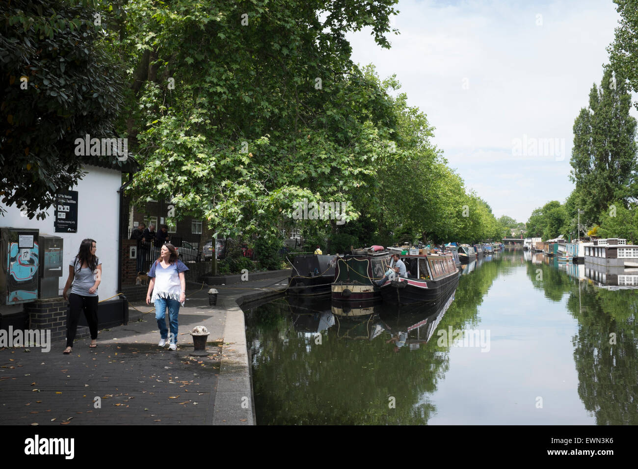 Grand Union Canal in London near Maida Vale Stock Photo